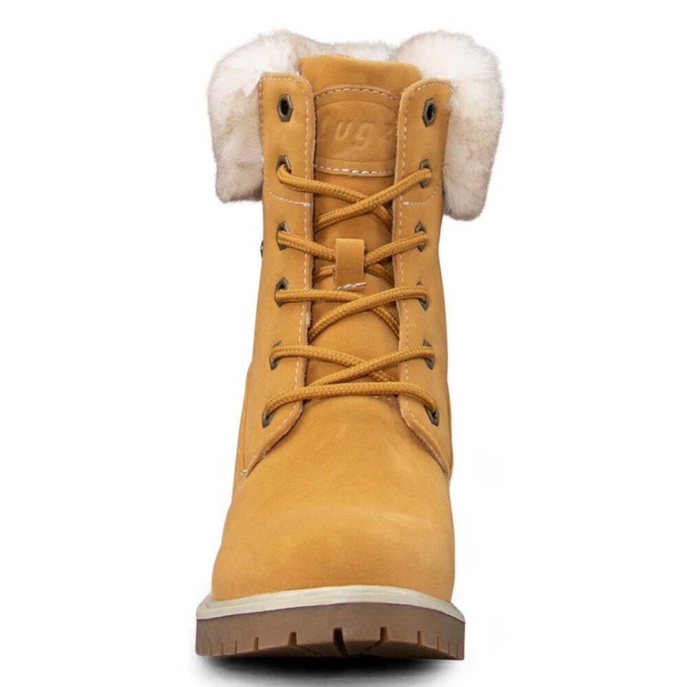LUGZ WOMENS CLOVE FUR 6 INCH BOOT GOLDEN WHEAT CREAM TAN GUM 9 - Picture 5 of 8